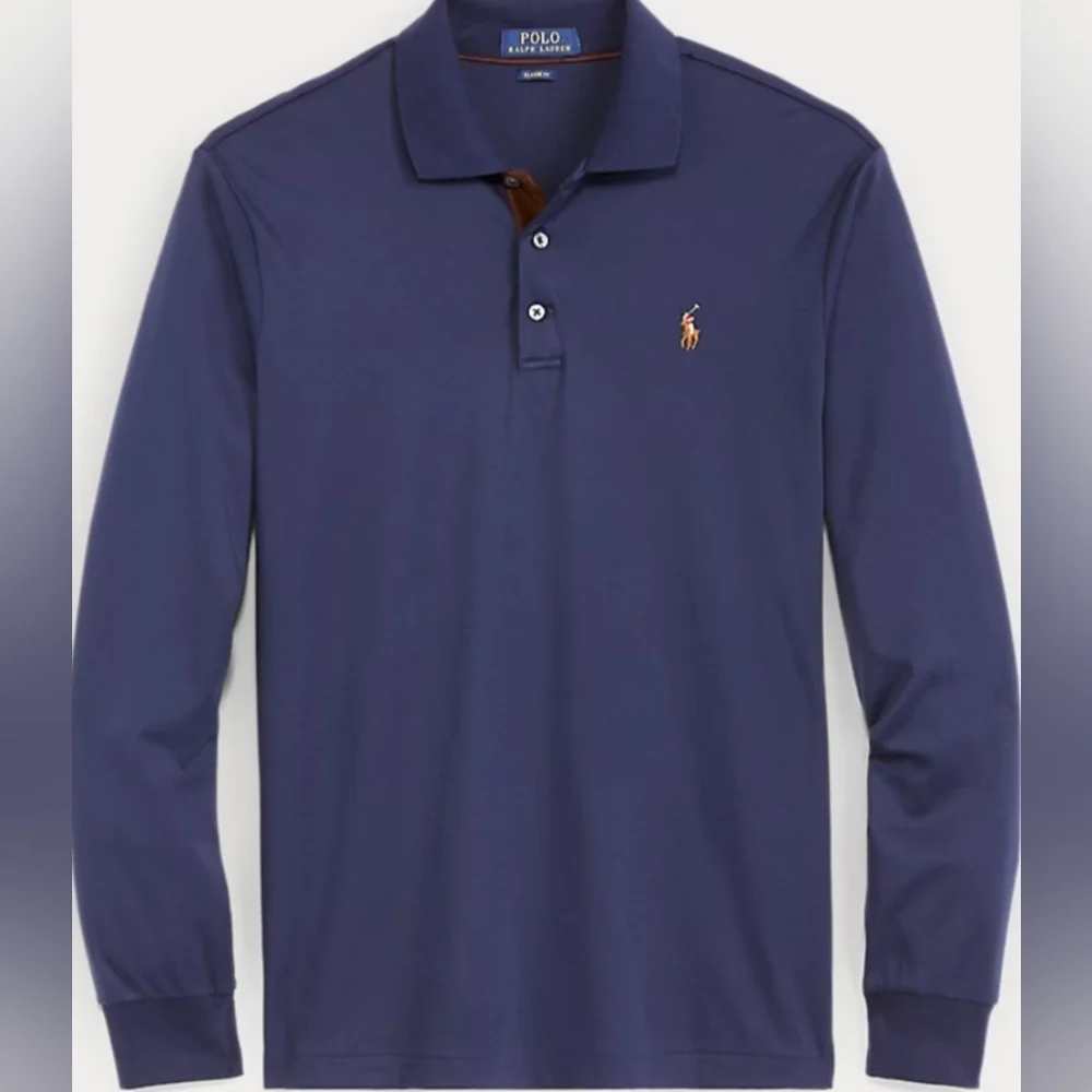 Ralph Lauren  Big & Tall Soft Cotton Long-Sleeve Polo Shirt Size XXL MSRP $125